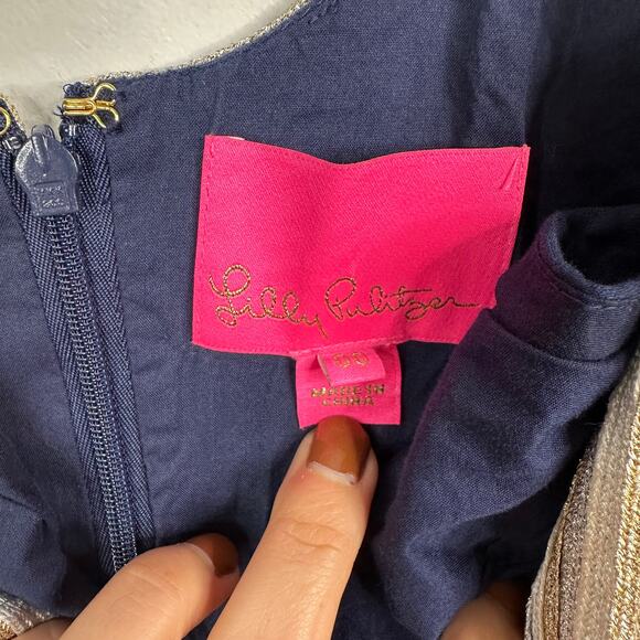 Lilly Pulitzer Valli Shift Dress in True Navy - Picture 5 of 10